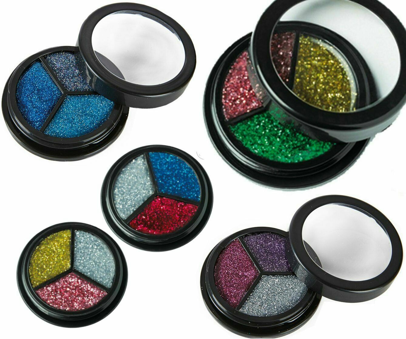 Jofrika Trio Glitter Make Up mehrfarbig BodyMakeUp Karneval Schminke