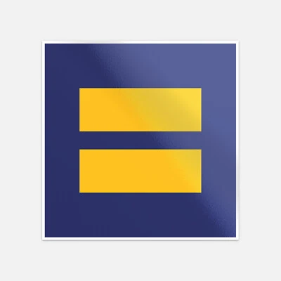 Human Rights Campaign Equality Car Bumper Vinyl Sticker Decal