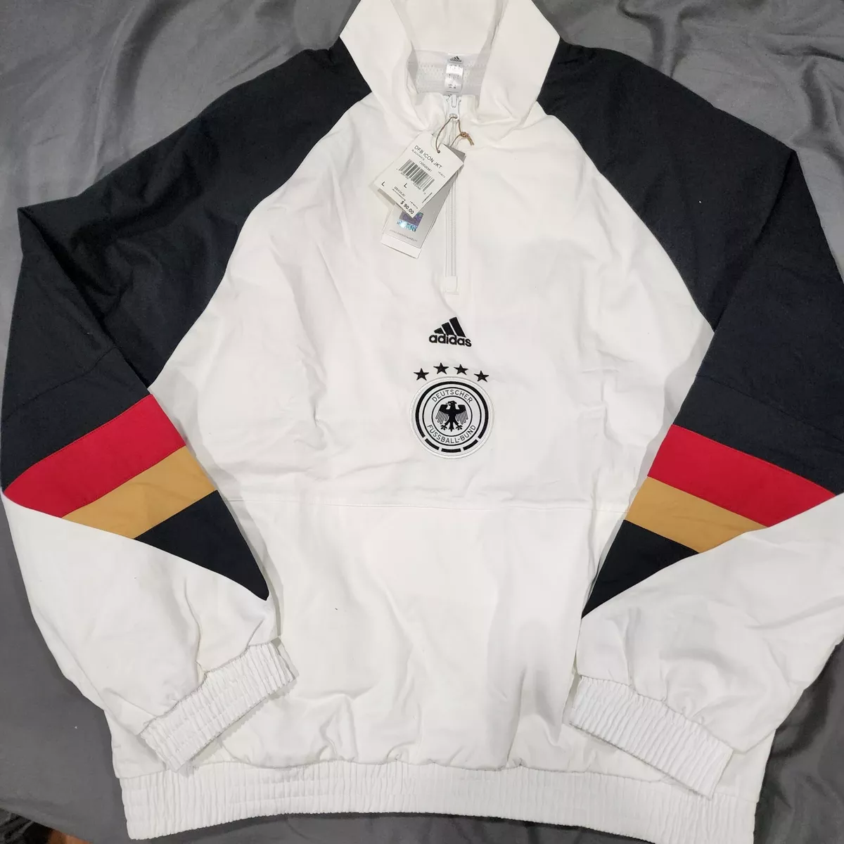 nauwelijks Omgekeerd veel plezier 2022 Adidas Germany DFB Icon Jacket Black White World Cup Deutschland  Bundesliga | eBay