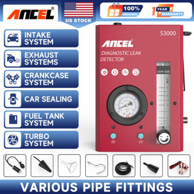 Car EVAP Smoke Machine Vacuum Fuel Pipe Tester Leak Detector ANCEL S3000