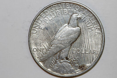 1922-D Vam 2Z Die Break 1 To 2 90% Silver Peace Dollar Grades AU