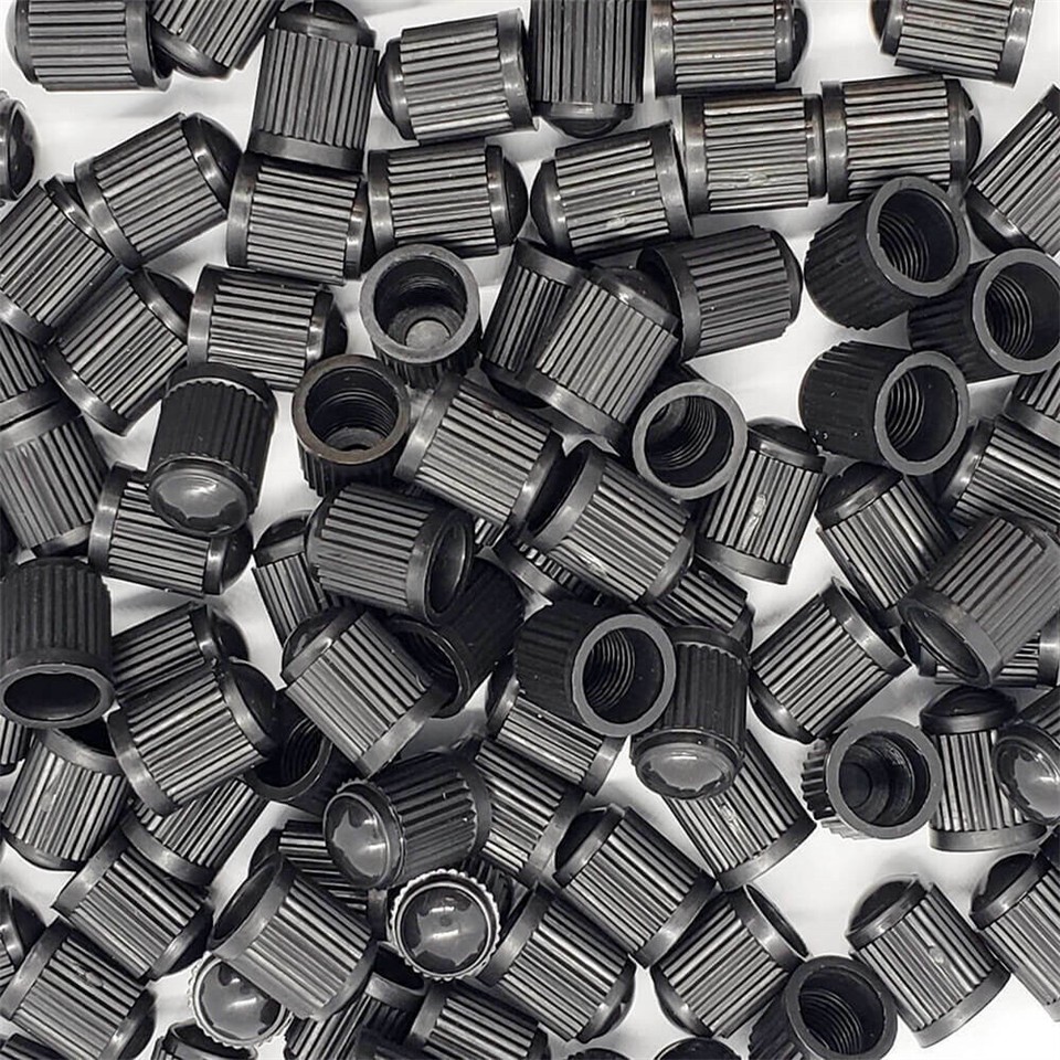 1000Pc Universal Black Plastic Tire Valve Caps Air Stem Cover for Car