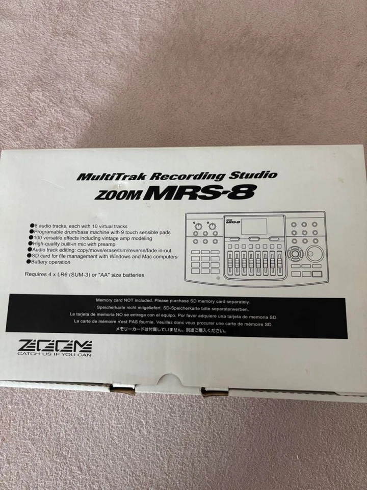 Rare Zoom MRS-8 Multi-trak Recording Studio Recorder MRS8 Portable Silver F/S JP - Image 4 of 4