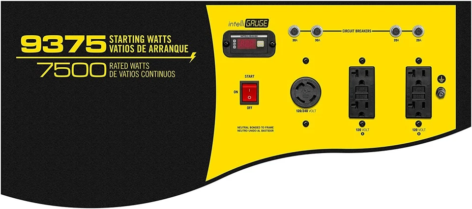 Champion 9,375-W Portable RV Ready Gas Powered Generator w/ Remote Start Home RV - Image 2 of 4
