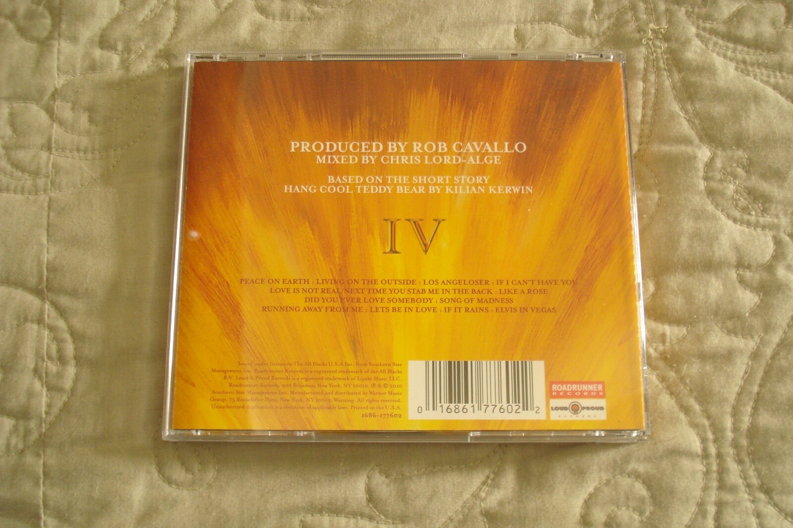 "Hang Cool Teddy Bear" by Meat Loaf (CD, May2010, Roadrunner Records