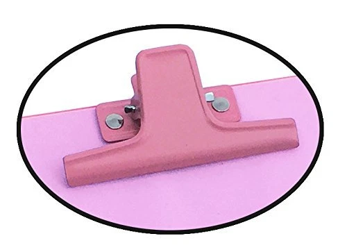 Acrimet Clipboard Memo Size 9 1/8" X 6 1/4" Premium Metal Clip (Pink) 6 Pack - Image 3 of 4