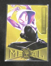 Ghost Spider 2022 Skybox Marvel Metal Universe Spider-Man Light FX Gold #28