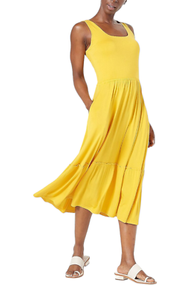 J Jason Wu Knit Midi Dress w/ Shirred Hem Detail Gold | eBay