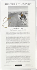 Hunter S Thompson / OPEN LETTER San Francisco October 25 1960 Signed 1996
