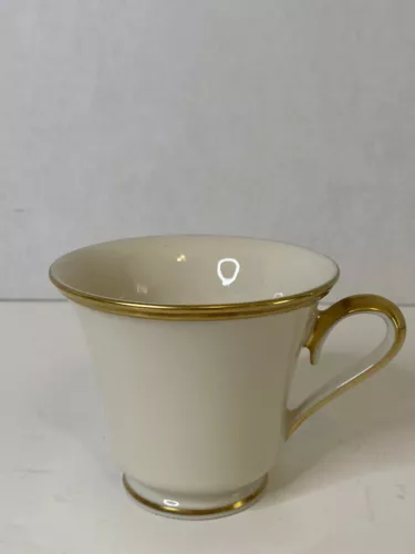 Lenox Eternal 3” Tea Cup Mug Footed Ivory-color Gold Trim USA