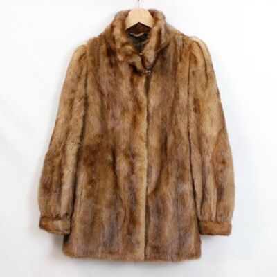 Knogl Women's Honey Color Carrying Fur Mink Jacket