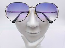 Vintage Ti-P Green Gunmetal Oval Sunglasses FRAMES ONLY