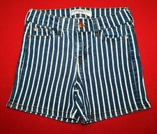 GIRL'S SHORTS..SIZE 12..CELEBRITY PINK...STRETCH..BLUE/WHITE STRIPE..WORN 1 TIME