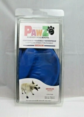 PET RUBBER RAIN BOOTS 10 PIECES MEDIUM Reusable plus bonus = 2 large boots - Image 1 of 4