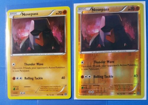 3x Nosepass 54/114 (1 reverse holo) & 2x Probopass 55/114 XY Steam Siege NM - Picture 1 of 3