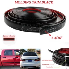 Black Car Molding Trim 1-3/16"Door Side Bumper Tailgate Protector Strip 12FT