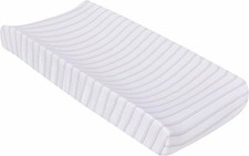 MiracleWare Muslin Changing Pad Cover, Pink and Gray Stripes