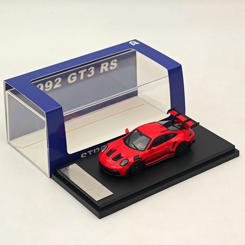 1:64 SW Porsche 992 GT3 RS Racing Sports Red Diecast Models Car Collection - Imagen 3 de 7