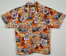 Pineapple Connections Hawaiian Shirt Woody Car Sunset Men Large Chest 20 inches