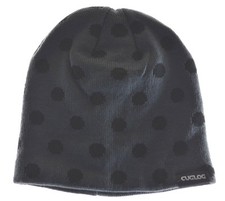Cuglog Thor Polka Dot Knit Beanie Hat Gray Black