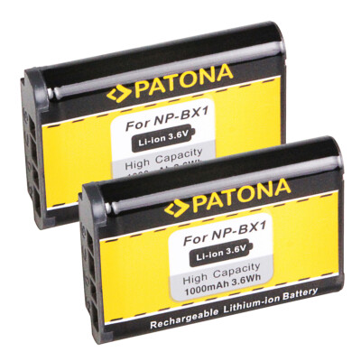 2 x Patona Akku für Sony Cyber-Shot DSC-HX50V, DSC-HX60, DSC-HX60V - NP-BX1