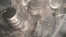  100 Aluminum 1" in. Dia. Stamping Blank Disk Circle Tags 14 Gauge with Hole NEW