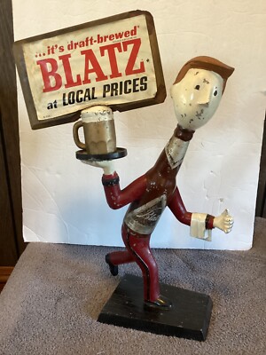 1950's Blatz Beer Bottle Guy Advertising Statue | eBay