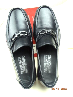 New MEN SALVATORE FERRAGAMO LEATHER SHOES SIZE 6.5 EE 7 EE | eBay