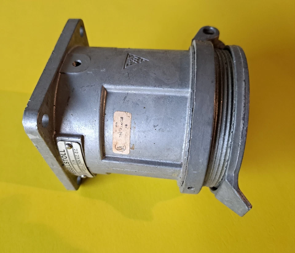 Russell Stoll 3124 Plug 60A 480VAC , 250V AC-DC, USA **NOS - Image 3 of 4
