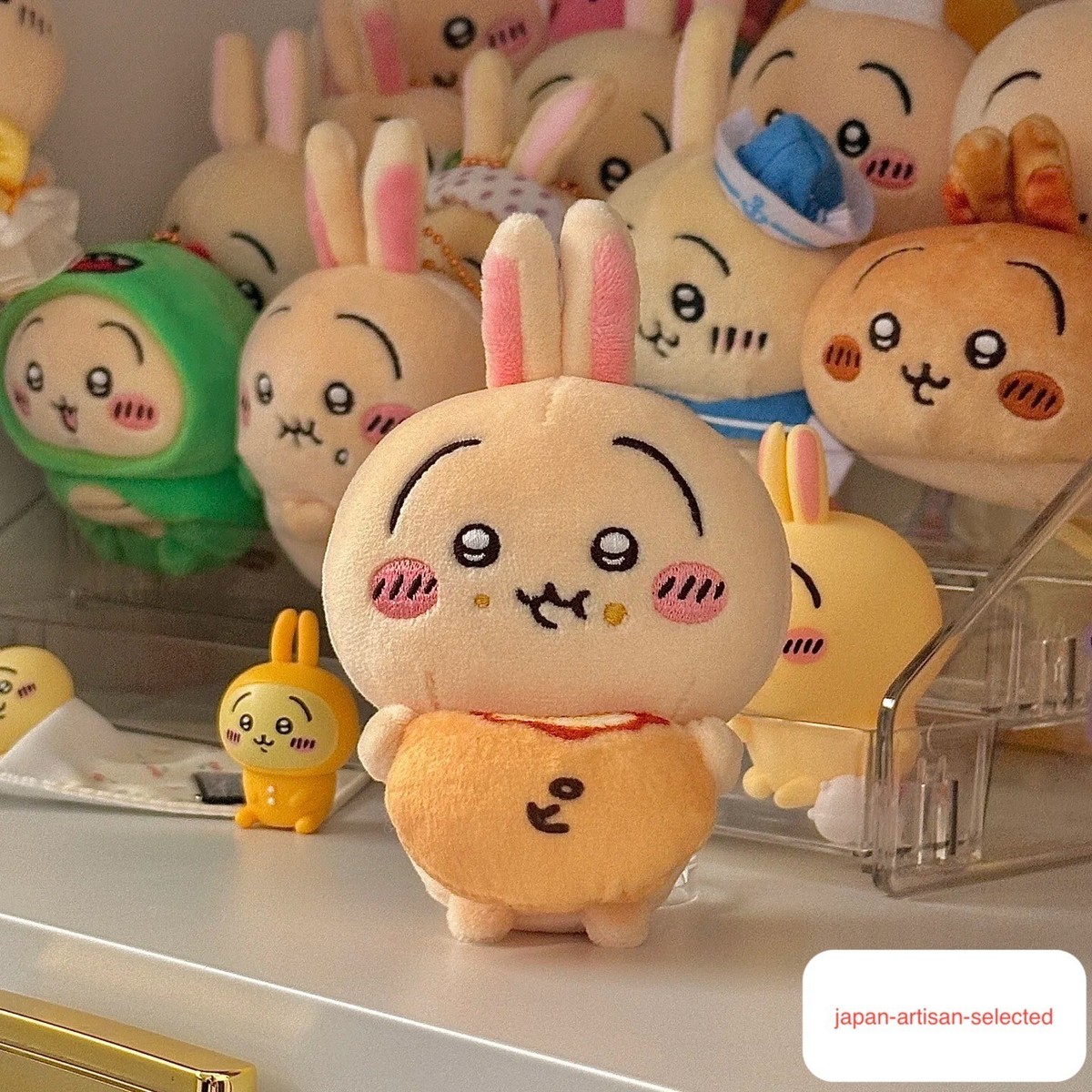 Chiikawa Usagi Pizza Bun Lottery Prize D Plush Mascot Keychain New