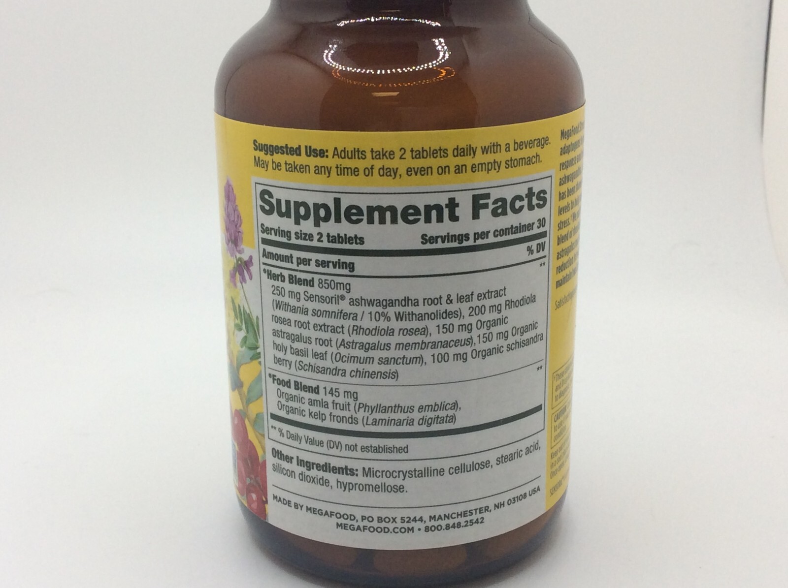MegaFood Ashwagandha Complex (Formerly Stress Protect) 60 Count, SEPT/2025