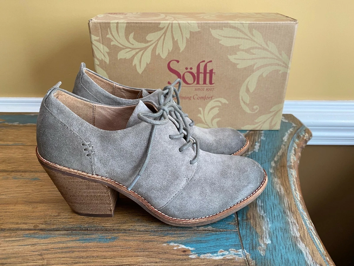 NIB Sofft Tailynn Shootie Grey Gray Oiled Cow Suede Womenu0026#039;s 7 Retail  110.00 | eBay