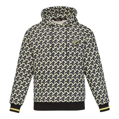 MCM Men's Cubic Monogram Print Hoodie MHACSCK02 Yellow - BRAND NEW WITH TAG