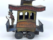 Antique Toonerville Trolley Fontaine Fox Cartoon Wind-Up Toy w/Key 1922 Germany