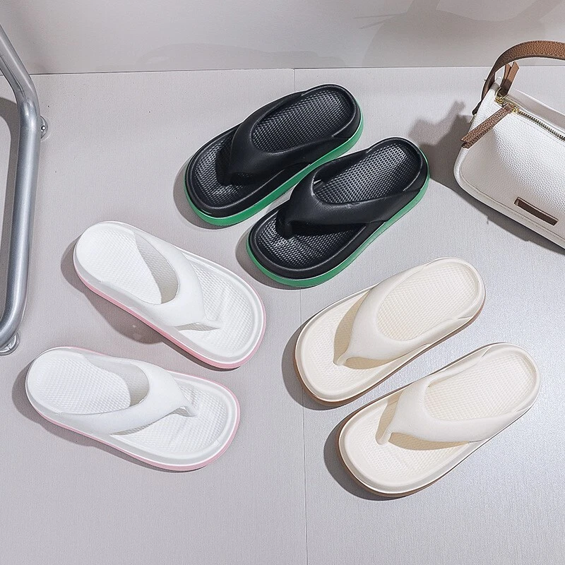 Damen Pumps Flip Flops Keilabsatz Plateau Slingback Hausschuhe Sandalen Sommer - Bild 2 von 4