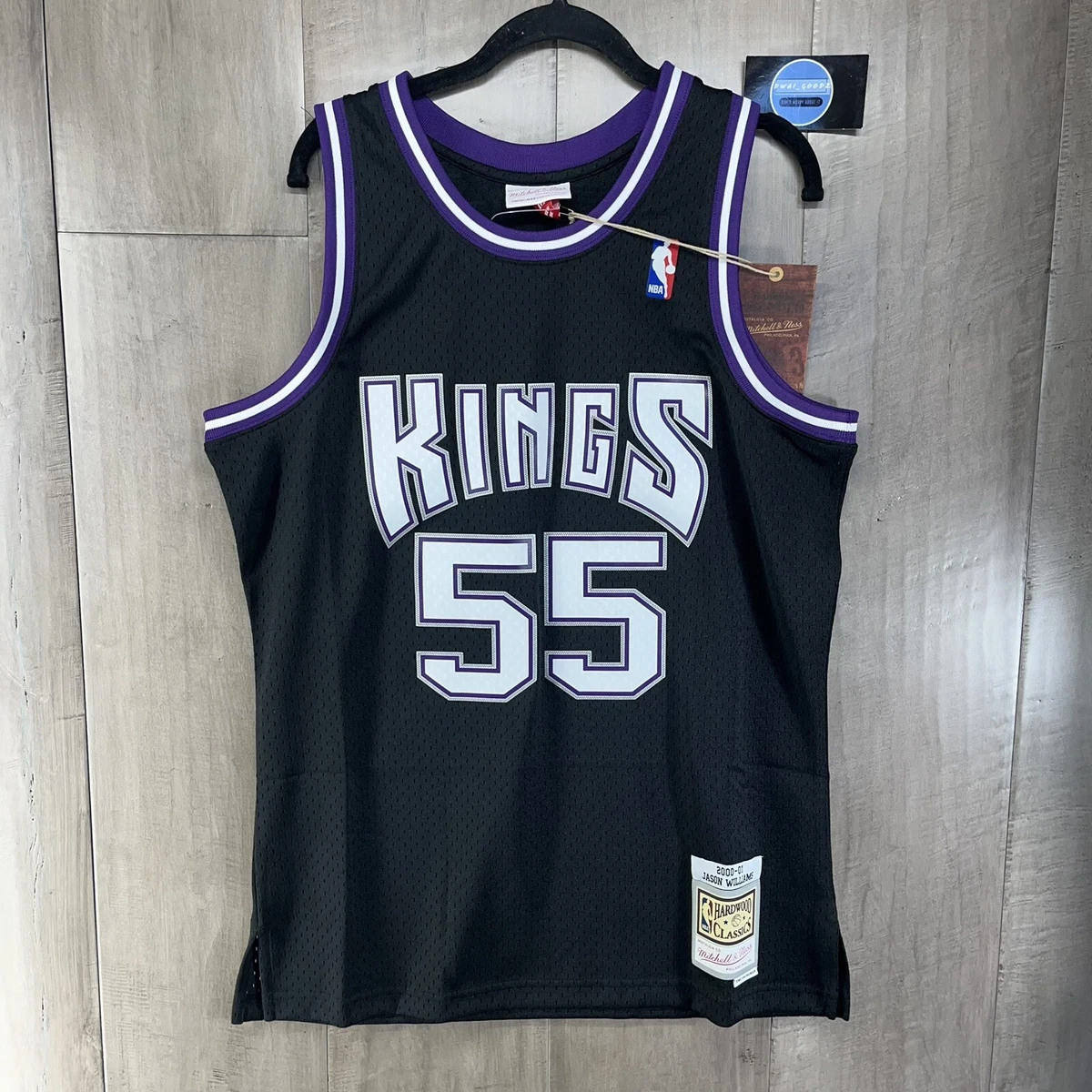 Men's Sacramento Kings Jason Williams Mitchell & Ness Black/Purple