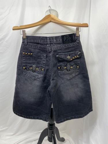 Boy's Size 10 Shorts Mecca Black 5-pocket Denim Knee Length Cotton Blend - Picture 5 of 8