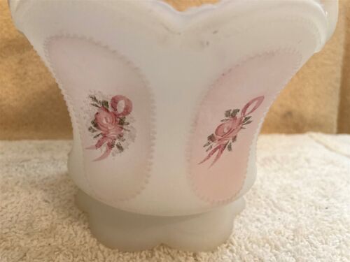 Vintage Fenton Glass Limited Edition Basket For Tupperware Hand Painted Signed - Picture 3 of 8