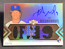 2012 Topps TRIPLE THREADS ROOKIE AUTO / JERSEY Kirk Nieuwenhuis 03/75