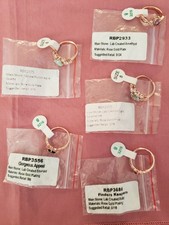 Lot Of 5 Rings Bomb Party Size 8 Rose Gold Plated Cocktail Rings