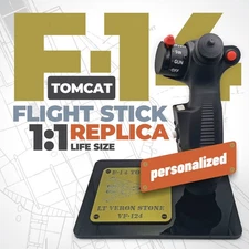 Personalized F-14 Tomcat Flight Stick Accurate Replica with functional switches