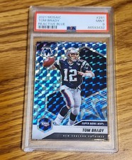 2021 Panini Mosaic Tom Brady Super Bowl MVPs #281 Reactive Blue Mosaic Prizm PS…