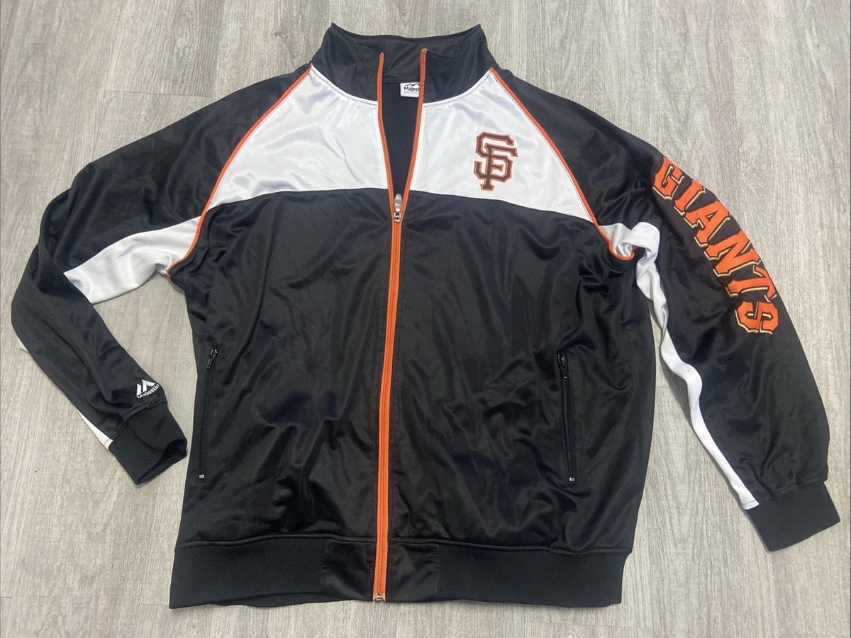 サンフランシスコ　ジャイアンツ　フルジップジャケット　Majestic MLB Majestic San Francisco Giants Track Jacket Mens 3XL Black Full Zip
