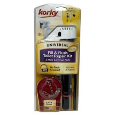 Korky 818BP QuietFILL Toilet Fill Valve Premium Flapper Kit Universal Adjusts