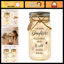 Unique Birthday Graduation Gifts for Daughters - Inspirational Mason Jar Light