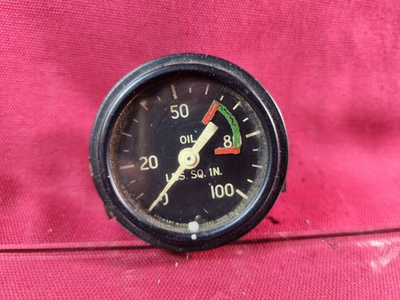 #ad WWII Aircraft Oil Pressure Guage Stewart Warner 0 100 PSI USAAF Aviation $89.77
