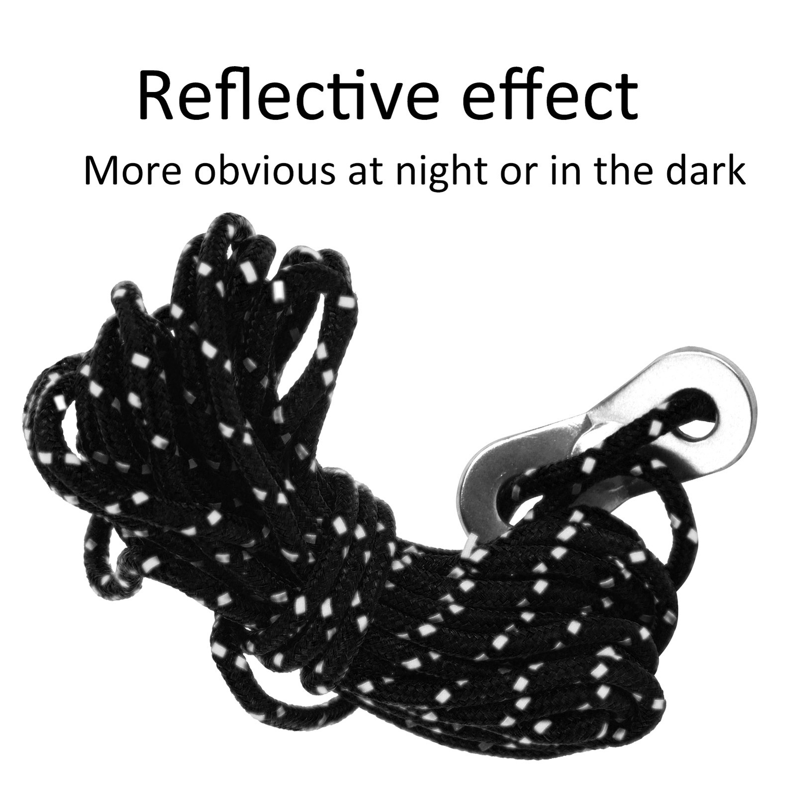 6Pcs 4M Reflective Tent Ropes For Camping Windproof Rope Recommended