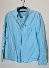 Abercrombie Fitch Long Sleeve Button Down Muscle Shirt Men s Size S Aqua Blue