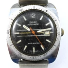Vintage 1977 Timex Automatic Date Water Resistant Rotating Bezel Watch lot.qf