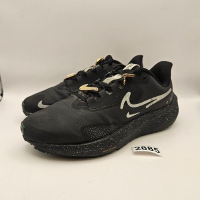 NIKE WOMEN'S 7.5 AIR ZOOM PEGASUS 39 SHIELD BLING BLACK FB1862-001 USED